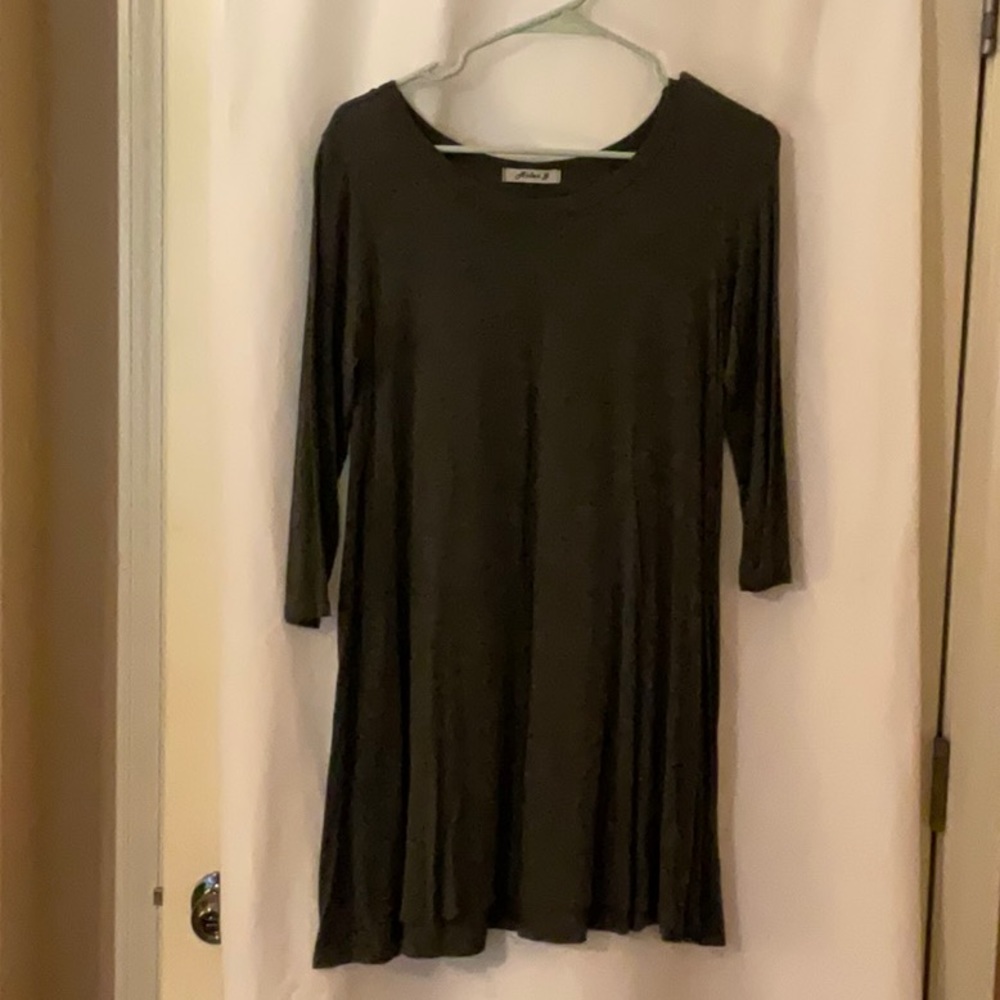 Aiden Y - Dark Grey Tunic Top - Size S/M